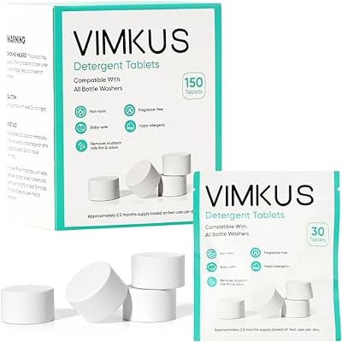 150Pcs Plant-Based Detergent Tablets for Bottle Washer – Baby-Safe, Residue-Free Cleaning for Baby Brezza,GROWNSY,Momcozy and Papablic Bottle Washer