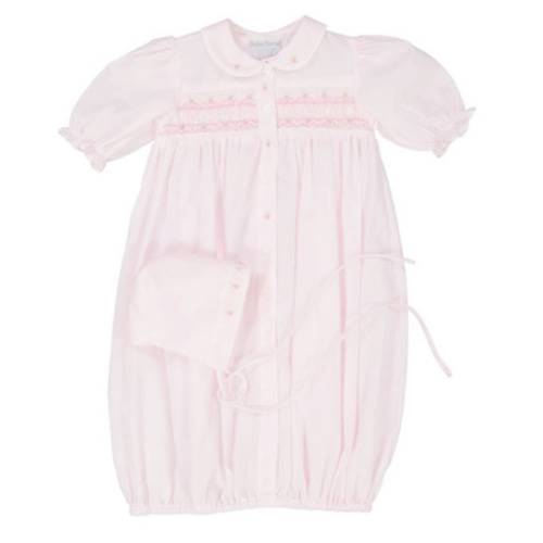 Ribbon Smocked Take Me Home Gown with Hat | Feltman Brothers