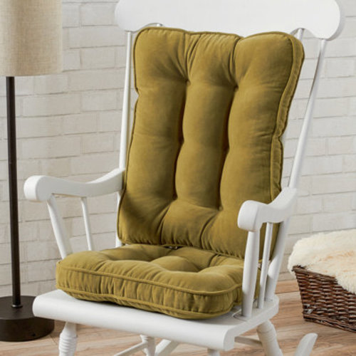Reversible Microfiber Rocking Chair Cushion Set | Wayfair