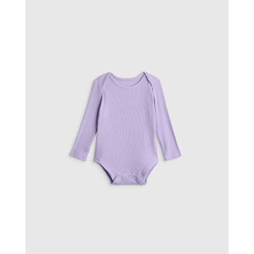 Softest Rib Long Sleeve Bodysuit  in Violet Mist