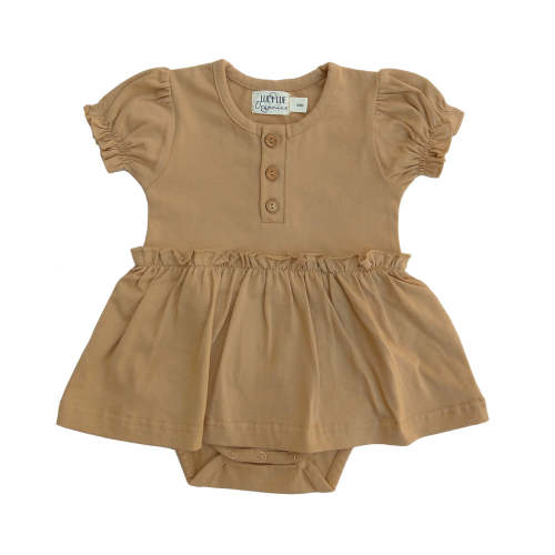Organic Skirted Bodysuit | Wheat – LUCY LUE ORGANICS
