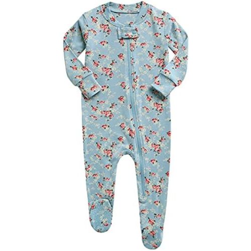 VAENAIT BABY Infant Toddler Boys Girls Footed One-Piece Sleep and Play Premium Modal Pajamas 1-2 Pieces