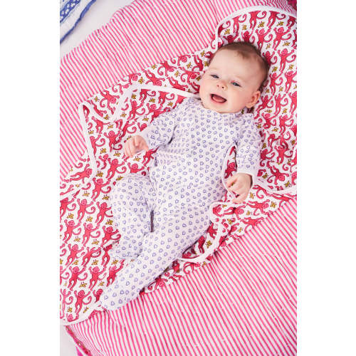 Infant Hearts Zipper Footie