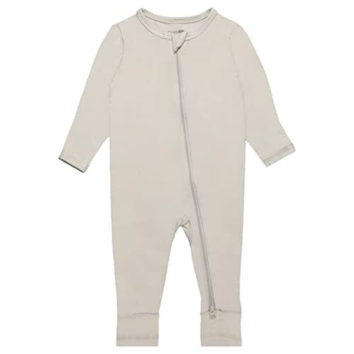 GUISBY Baby Footless Rompers, Rayon Pajamas 2 Way Zipper with Long Sleeve Sleeper
