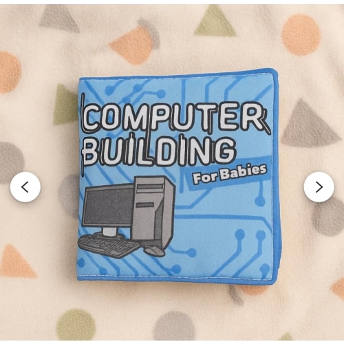 Handmade Computer Building Baby Book – Nerdy Soft Learning Toy