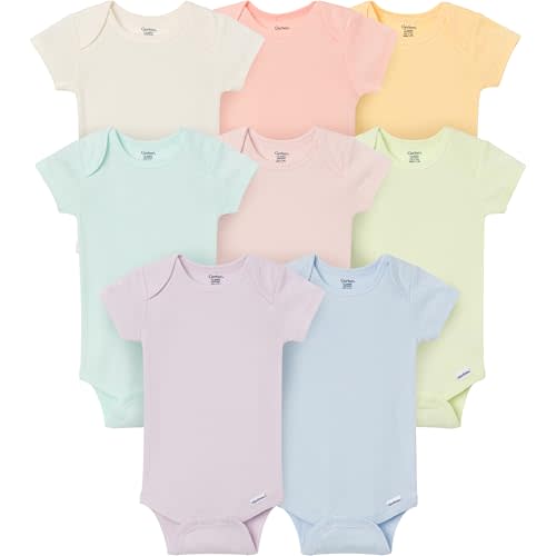 Gerber Baby Boys & Girls 8-Pack Short Sleeve Onesies Bodysuits