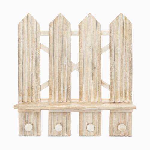 Crane Baby Wooden Fence Wall Shelf