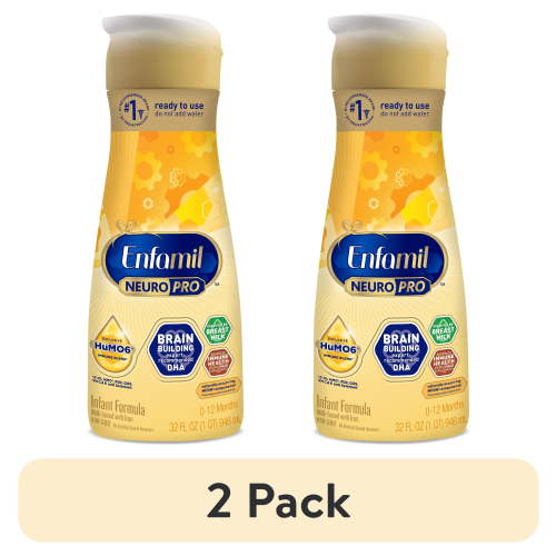 (2 pack) Enfamil NeuroPro Baby Formula with DHA and MFGM for Brain Support, 32 fl oz
