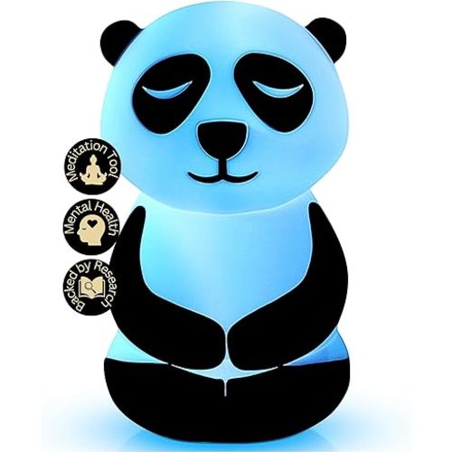 Calm Collective Peaceful Panda Breathing Trainer Light for Calming Stress, Anxiety Relief Items for ADHD, Mindfulness Meditation Tools for Depression, Great Self Care and Mental Health Gifts