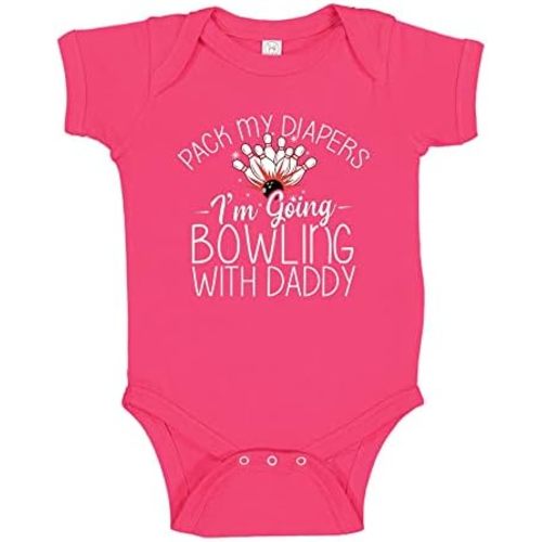 I'm Going Bowling with Daddy Baby One Piece Or Toddler T-Shirt Bowler Baby Clothes
