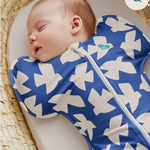Swaddle Up™ 1.0 TOG Cotton Cobalt Paperbirds