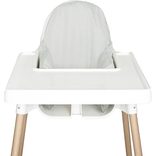 Highchair Cushion Cover, Compatible with IKEA Antilop Highchair, Stain-Proof, and Wipeable (Cushion NOT Included) (Light Gray)