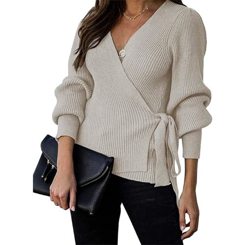 Fall/Winter Wrap V Neck Sweater