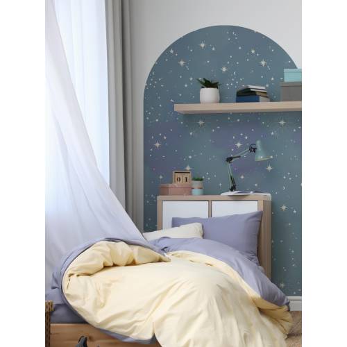 Stargazing Arch Wall Sticker, Aurora Blue - Peel and Stick