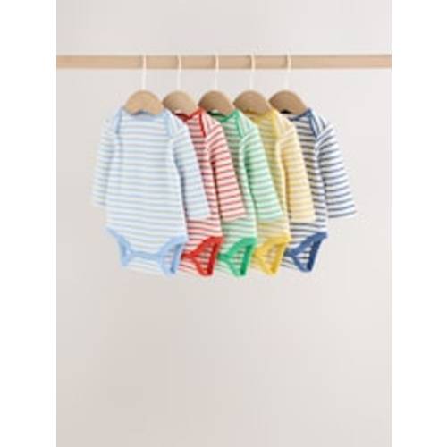Buy Bright Stripe Long Sleeve Baby Bodysuits 5 Pack from Next USA