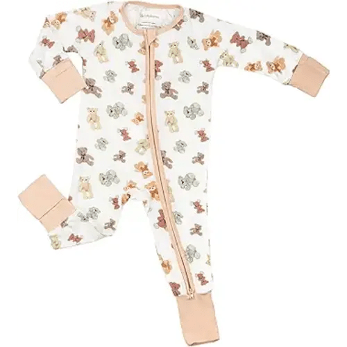 LollyBanks Baby Pajamas, 2-Way Zipper Romper, 95% Viscose Made from Bamboo and 5% Spandex, Baby Sleepers