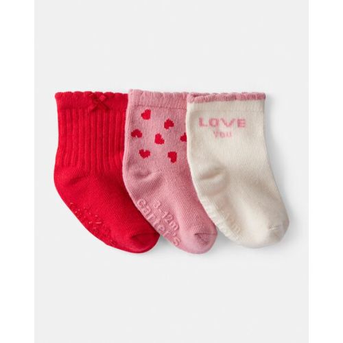 Baby Girl Heart Ankle Socks - Pink/White/Red - Carter's | Carter's