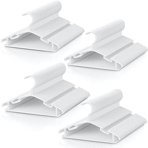 Kids Plastic Hangers, Baby Clothes Hangers for Closet 100 Packs Non-Slip Toddler Hangers for Infant Child Clothing, Small Children Hangers for Pants Coats Skirts (White)