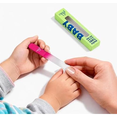Crystal Baby Nail File 2 in, Gentle and Safe for Delicate Glass Nails File, Hygienic and Durable, Perfect for Newborns and Infants, Ideal for Stress Free Nail Trimming