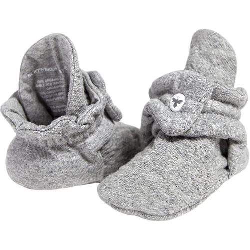 Burt's Bees Baby Unisex 100% Organic Cotton, Adjustable Booties