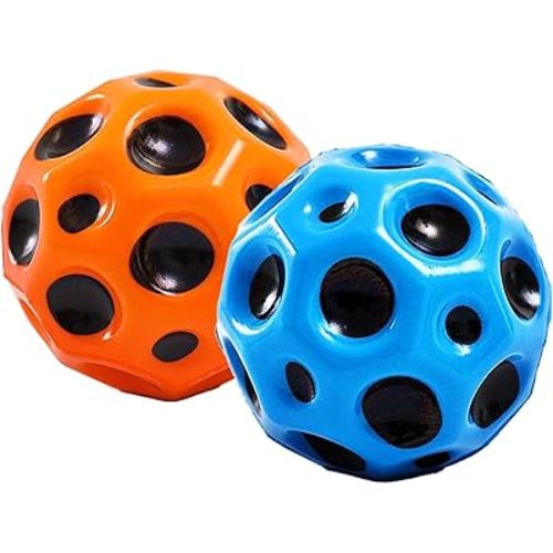 Tendry Extreme High Bouncing Ball Moon Shape for Kids of All Ages, Improve Hand-Eye Coordination, Easy to Grip and Catch by Athletes as a Sport Training Balls