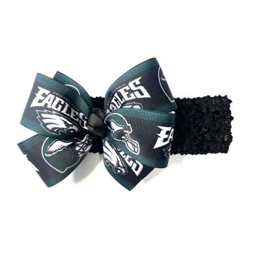 Baby Girls Philadelphia Eagles Headband Newborn Girl Eagles 5" Football Hair Bow