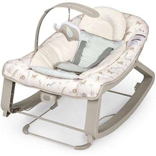 Ingenuity Keep Cozy 3-in-1 Vibrating Bouncer Rocker, Green