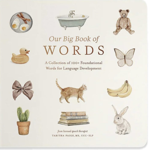 Our Big Book of First Words: A Collection of 100+ Foundational Words for Language Development (Tabitha Paige Children's Book Series)