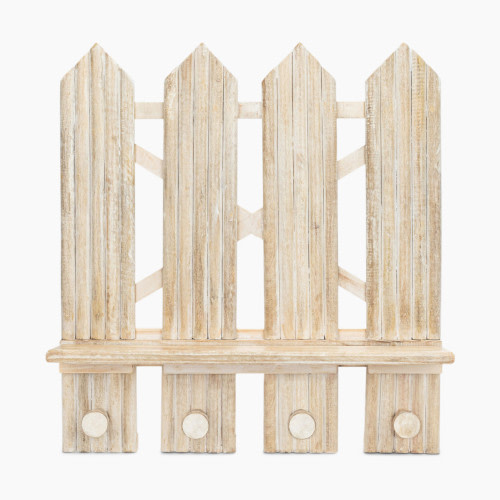 Crane Baby Wooden Fence Wall Shelf