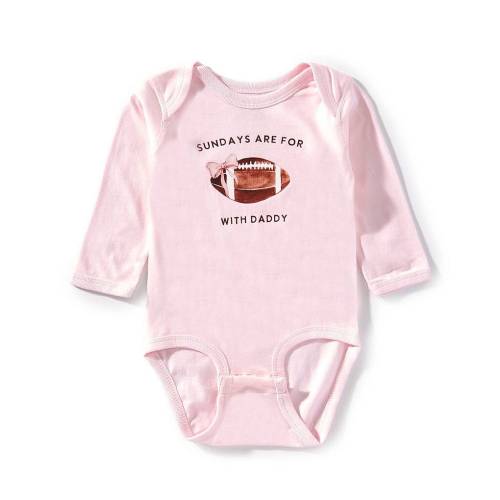 Sweet Wink Baby Girls Long-Sleeve Football With Daddy Bodysuit