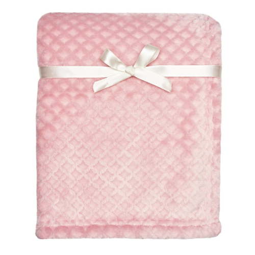 Modern Moments By Gerber Baby Girl Sculpted Plush Blanket, Pink