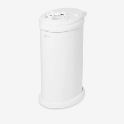 Ubbi Steel Diaper Pail, Odor Locking, No Special Bag Required, Award-Winning, Registry Must-Have, White