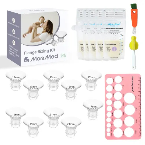 MomMed 10PCS Flange Sizing Kit 5 in 1 for 24mm Flange Universal Compatibility with Nipple Measurement Ruler & Storage Bags - TikTok Shop