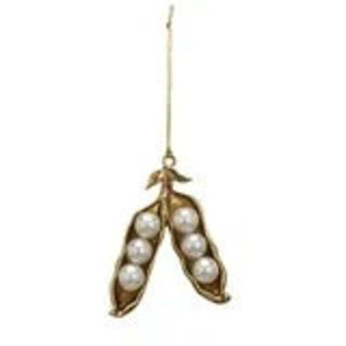 Pea Pod & Pearl Ornament