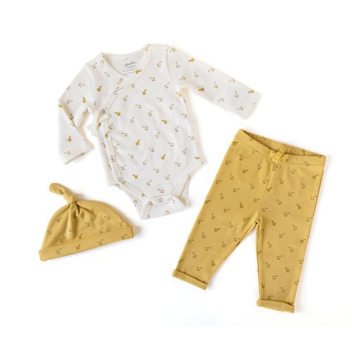 Kimono 3-Piece Set, Hatchling Duck0 - 3 mos.