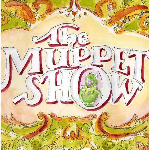 The Muppet Show watercolor | Retro TV 70s 80s Muppet Show | Kermit the Frog | Disney | Rainbow Connection | Jim Henson | Nursery Decor