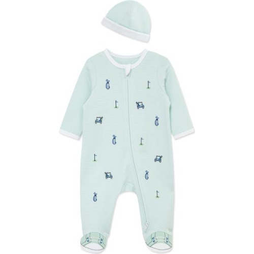 Golf Cotton Footie & Hat Set, 3M