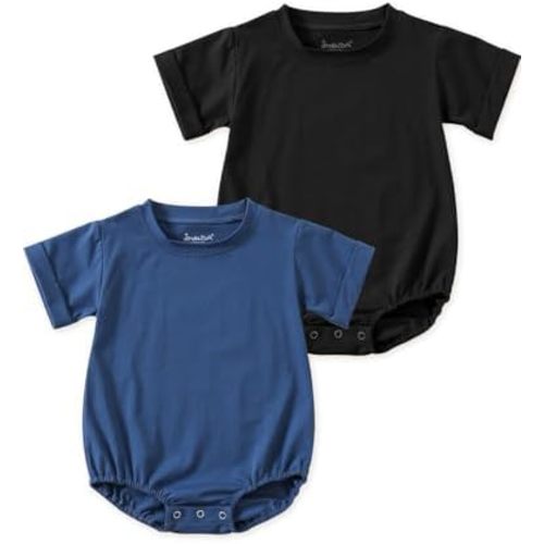 Jimonda Cotton Baby Infant Romper Set Boy Girl Bubble Bodysuit T-shirts 2PC