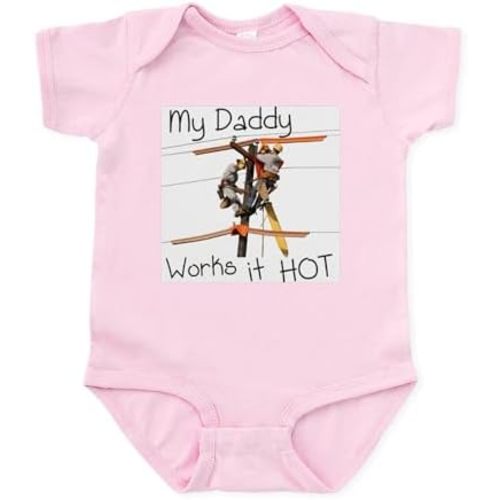 CafePress Lineman Daddy Infant Bodysuit Cute Infant Bodysuit Baby Romper