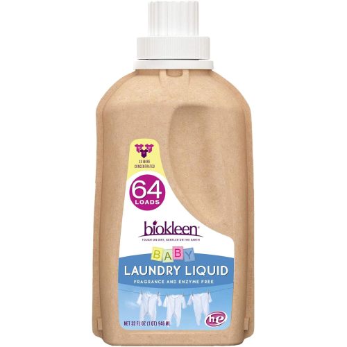 Biokleen-20 Laundry Detergent Liquid, Concentrated, Eco-Friendly, Non-Toxic, Plant-Based, No Artificial Fragrance or Preservatives, 32 Fl Oz (Pack of 1)