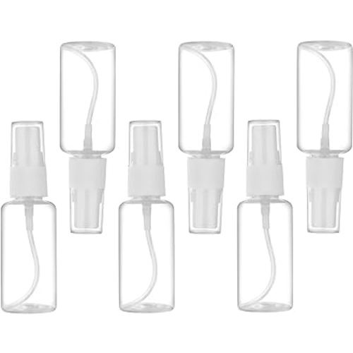 Spray Bottle, 1oz/30ml Small Plastic Fine Mist Spray Bottles, Mini Empty Travel Bottles with Funnels and Labels 6 Pack