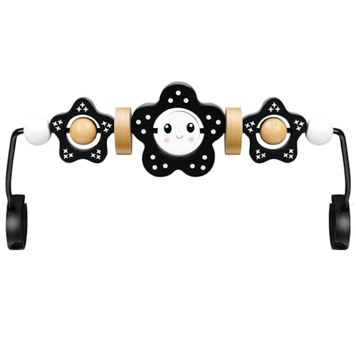 Baby Bouncer Toy Bar, Compatible with Baby Bjorn Bouncer, Wooden Baby Bouncer Toy Bar Attachment, Child-Friendly Materials, Rotatable Baby Sensory Toy for Babies