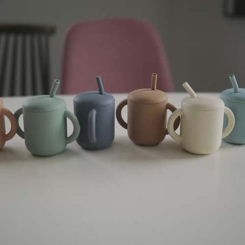 Silicone Training Cup + Straw – Simple Steps Market