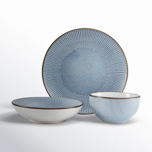 Gibson Gibson Elite Matisse 16-Piece Double Bowl Dinnerware Set, Service for 4 (16pcs) | Wayfair