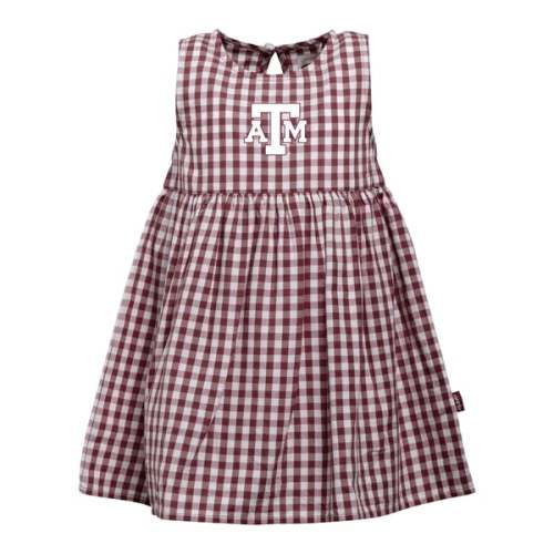 Girls Infant Garb  Maroon Texas A&M Aggies Loren Gingham Dress