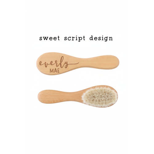 Personalized Wooden Baby Brush