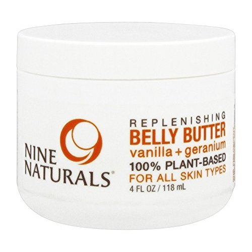 Nine Naturals Vanilla + Geranium Regenerative Pregnancy Belly Butter 4 oz