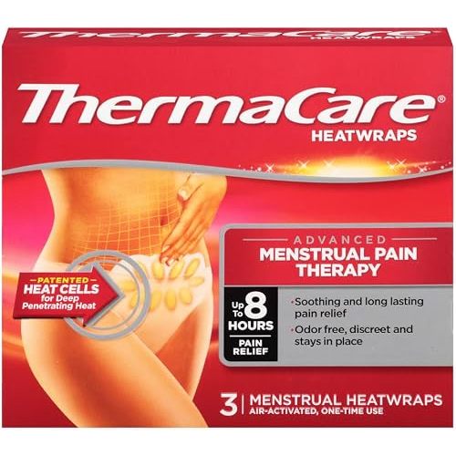 ThermaCare, Menstrual Pain Therapy Heatwraps, 3 Count