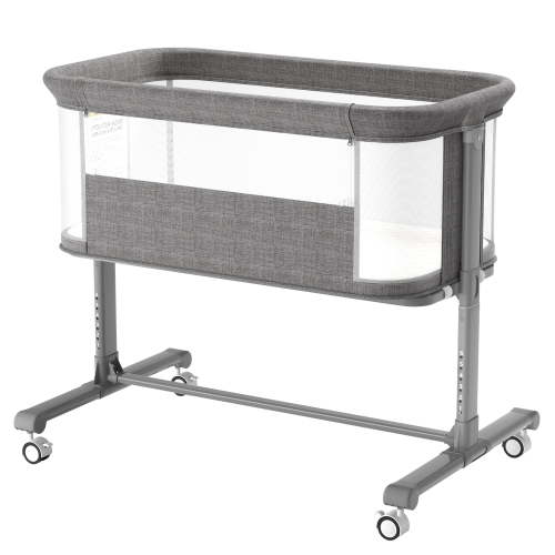 AILEEKISS Baby Bassinet with Wheels, Height Adjustable Newborn Bedside Sleeper for Baby, Grey - Walmart.ca