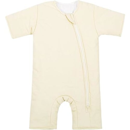 Baby Transition Sleep Sack 3-6 Months 100% Cotton Warm Thick Transition Swaddles for Newborns Infant Long Sleeve Sleep Sack with Feet Baby Wearable Blanket 2-Way Zipper Easy Diaper Changes